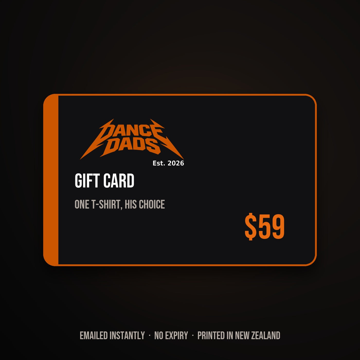 One T-Shirt Gift Card — Dance Dads