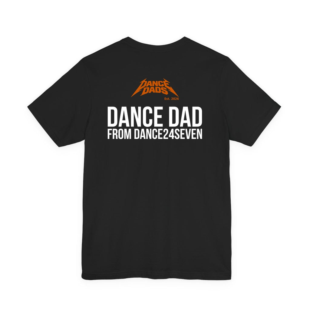 Make Your Own tee, back print example: DANCE DAD FROM DANCE24SEVEN