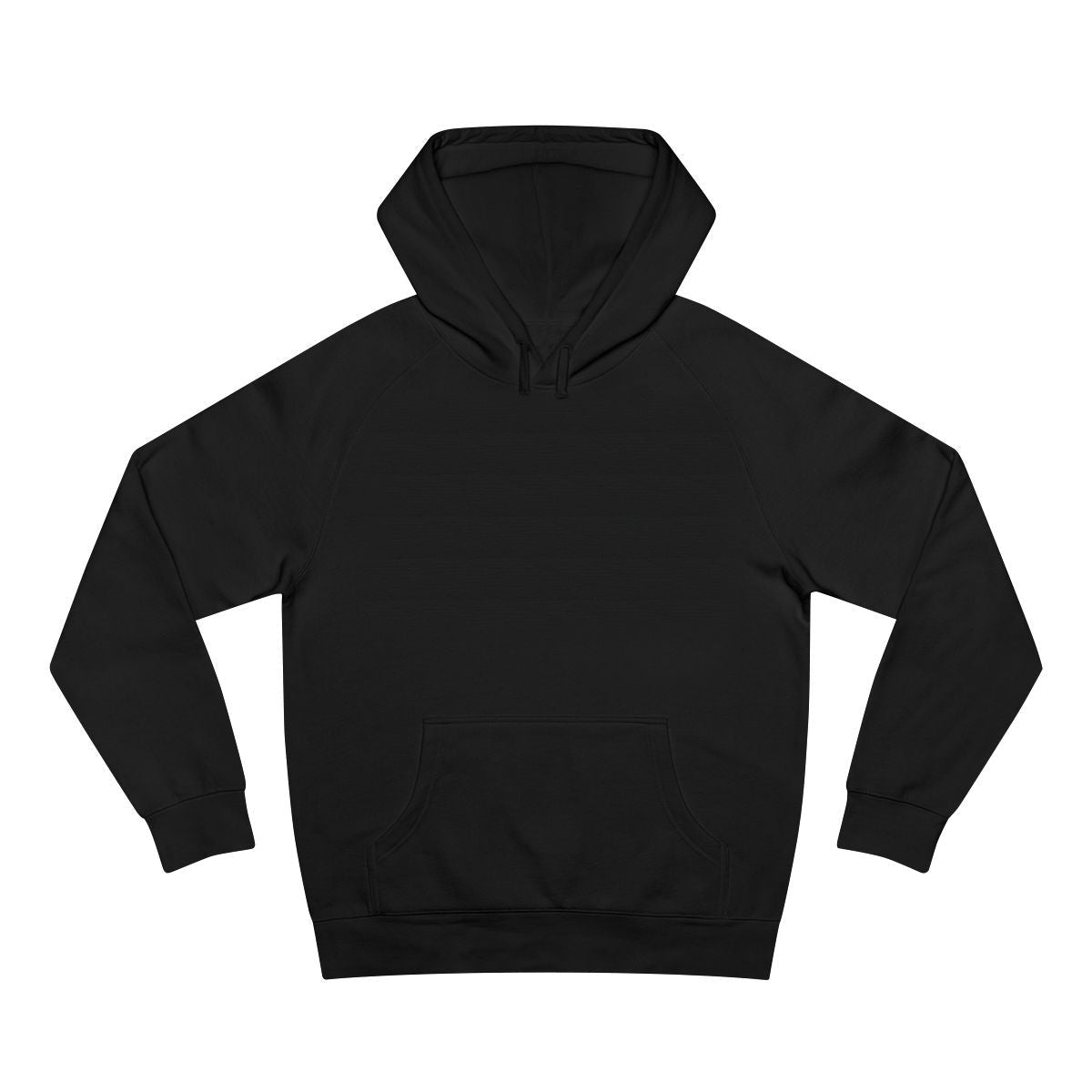 Front of the "Dance Dad Mantra: I Am Here All Day" hoodie: plain black