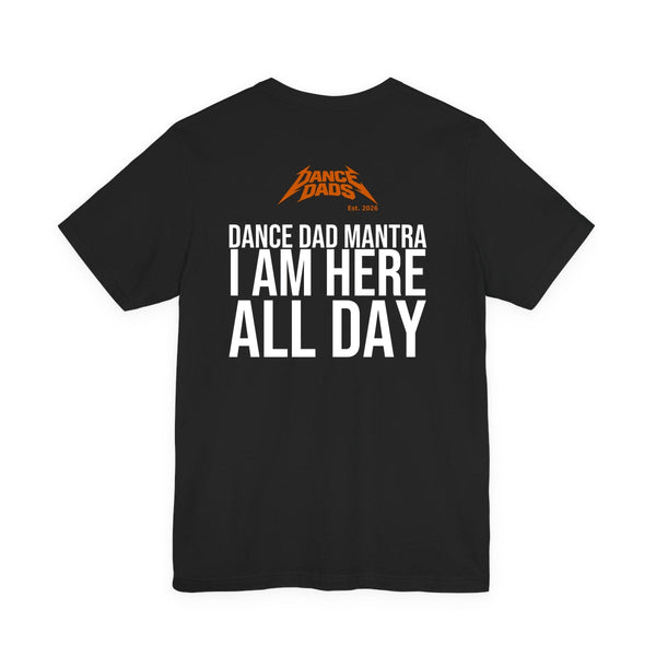 Black Dance Dads tee with 