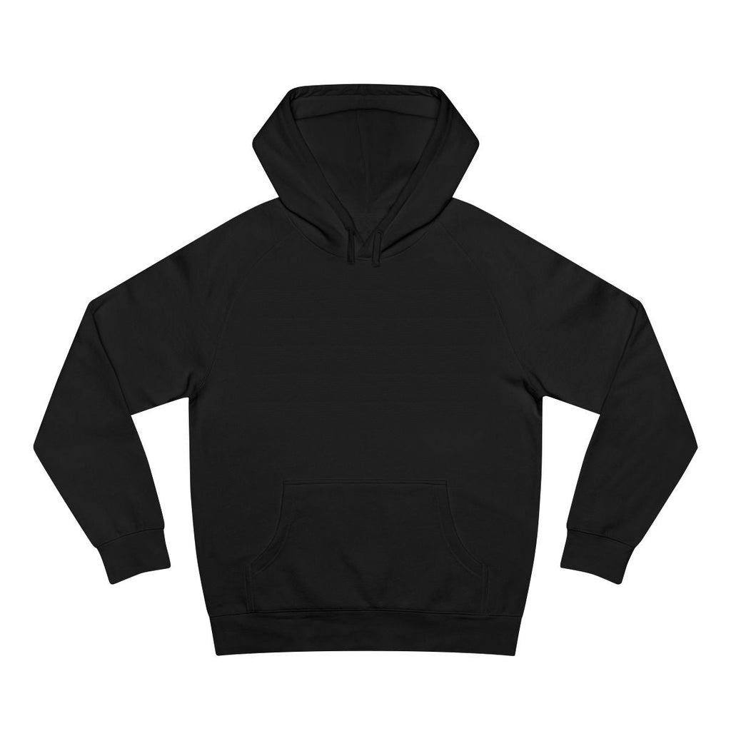 Front of the "Respect The Dance Dad: He's Seen Things" hoodie: plain black